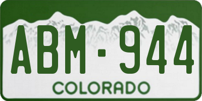 CO license plate ABM944