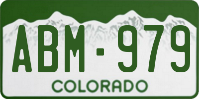 CO license plate ABM979