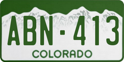CO license plate ABN413