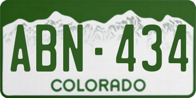 CO license plate ABN434