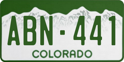 CO license plate ABN441