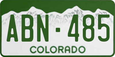 CO license plate ABN485