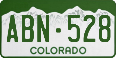 CO license plate ABN528