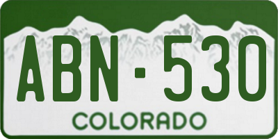 CO license plate ABN530
