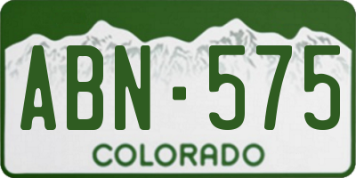 CO license plate ABN575