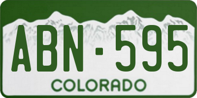 CO license plate ABN595