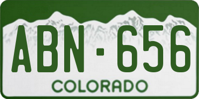 CO license plate ABN656
