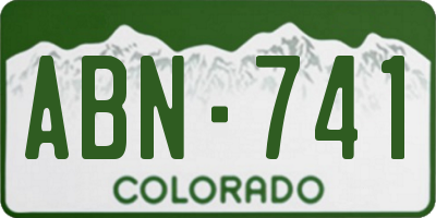 CO license plate ABN741