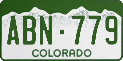 CO license plate ABN779