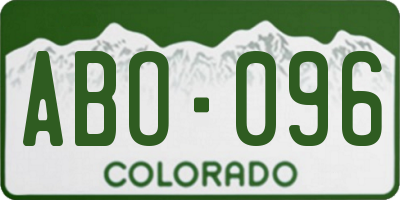 CO license plate ABO096