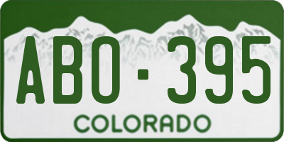 CO license plate ABO395