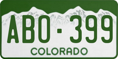 CO license plate ABO399