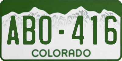 CO license plate ABO416
