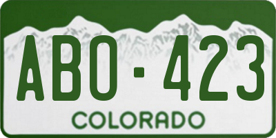 CO license plate ABO423