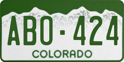 CO license plate ABO424