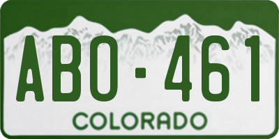 CO license plate ABO461