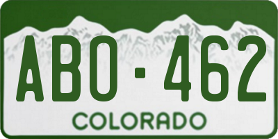 CO license plate ABO462