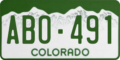 CO license plate ABO491