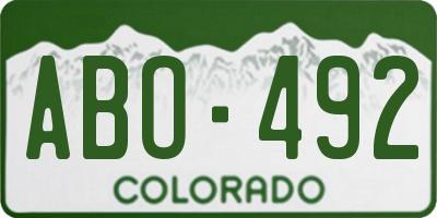 CO license plate ABO492