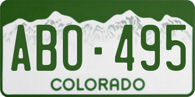 CO license plate ABO495