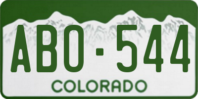 CO license plate ABO544