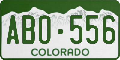 CO license plate ABO556