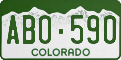 CO license plate ABO590