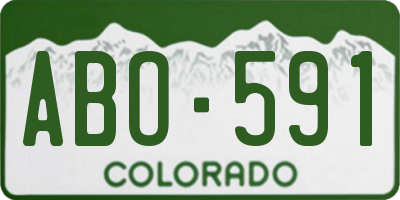 CO license plate ABO591