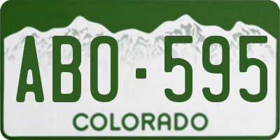 CO license plate ABO595