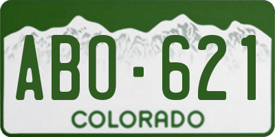 CO license plate ABO621