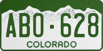 CO license plate ABO628