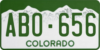 CO license plate ABO656