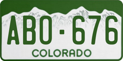 CO license plate ABO676