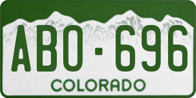 CO license plate ABO696