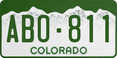 CO license plate ABO811
