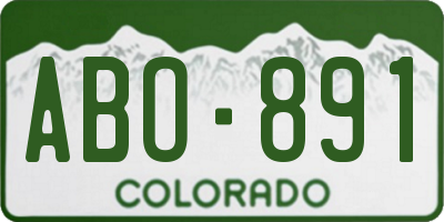 CO license plate ABO891