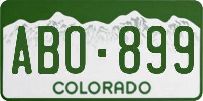 CO license plate ABO899