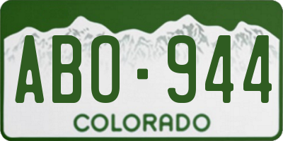 CO license plate ABO944