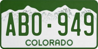 CO license plate ABO949