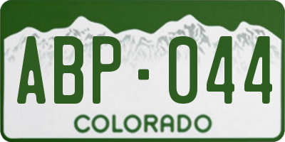 CO license plate ABP044