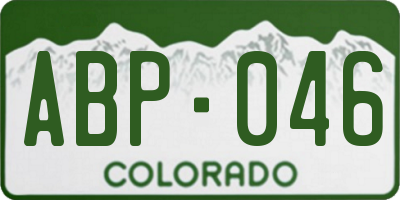 CO license plate ABP046