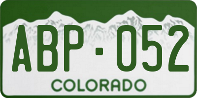 CO license plate ABP052