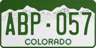 CO license plate ABP057