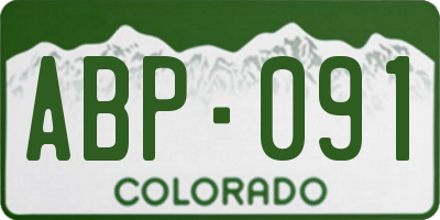 CO license plate ABP091