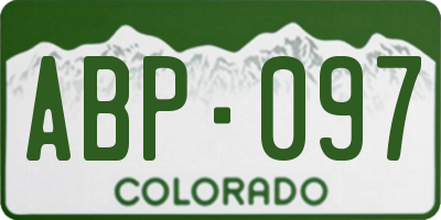 CO license plate ABP097