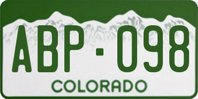 CO license plate ABP098