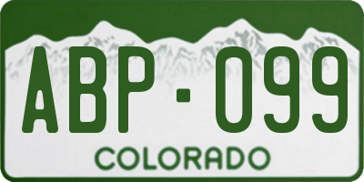 CO license plate ABP099