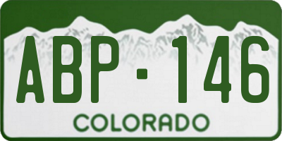 CO license plate ABP146