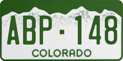 CO license plate ABP148