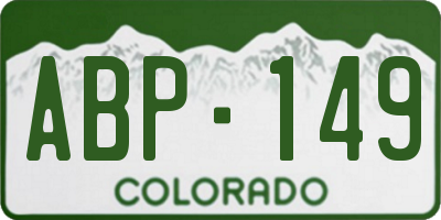 CO license plate ABP149